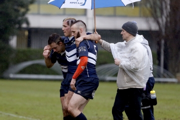 Action from the RCMA Varsity Rugby League game between Cambridge University and Oxford University at the HAC Ground, Moorgate, London on Fri Mar 9, 2018