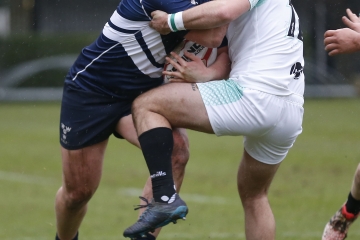 Action from the RCMA Varsity Rugby League game between Cambridge University and Oxford University at the HAC Ground, Moorgate, London on Fri Mar 9, 2018