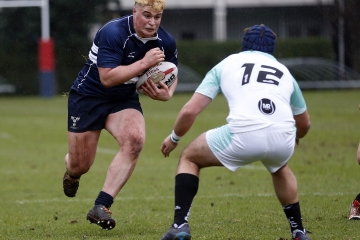 Action from the RCMA Varsity Rugby League game between Cambridge University and Oxford University at the HAC Ground, Moorgate, London on Fri Mar 9, 2018